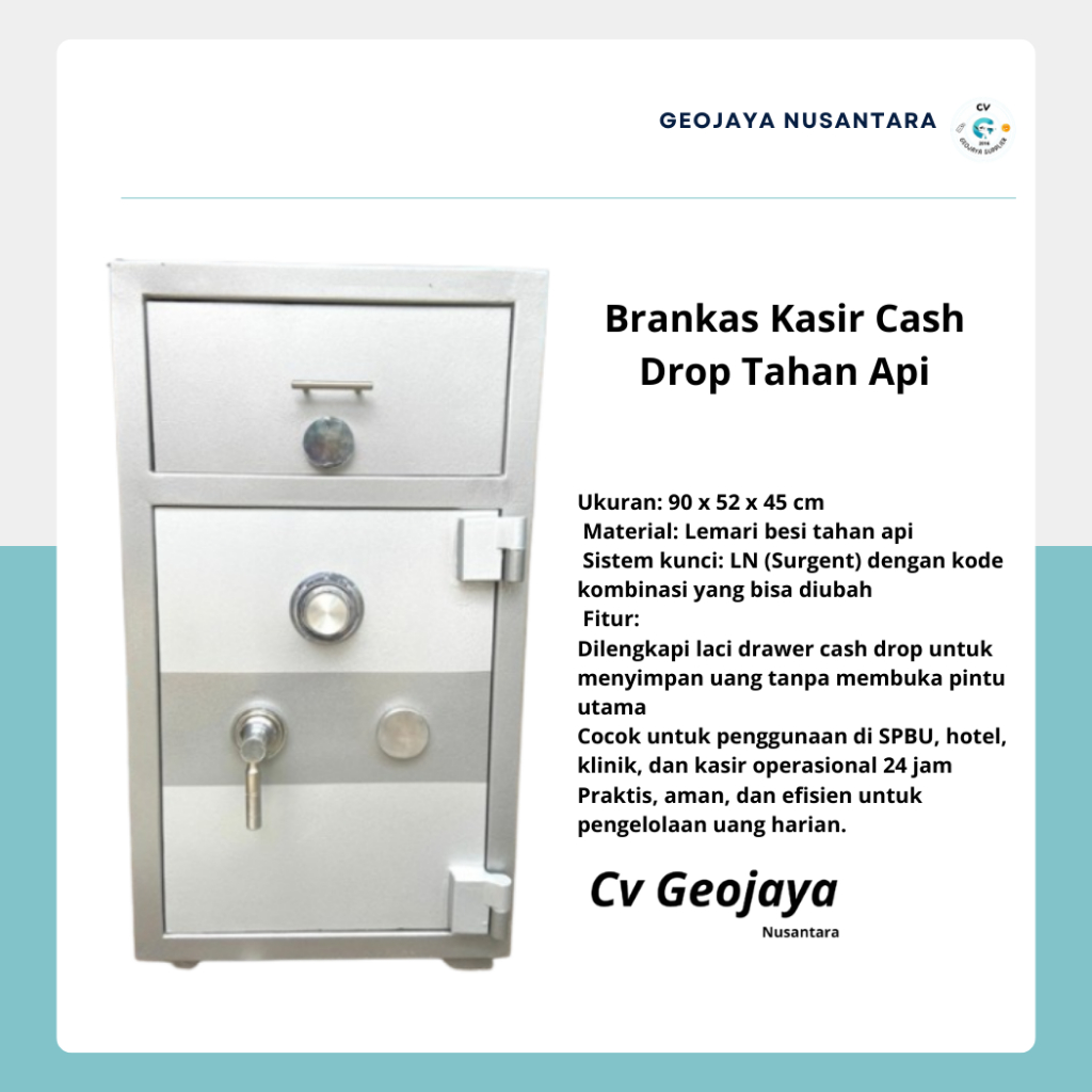 Brankas Kasir Tahan Api untuk Kasir | Cash Drop Box