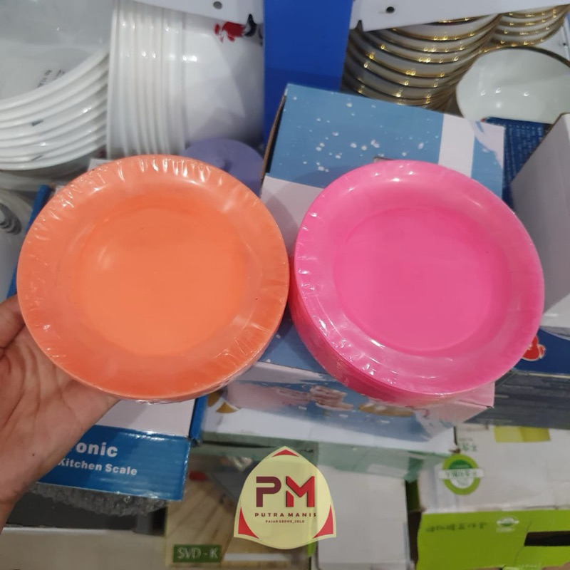 Lepek Plastik Warna | Lepek Snack | Piring Lepek