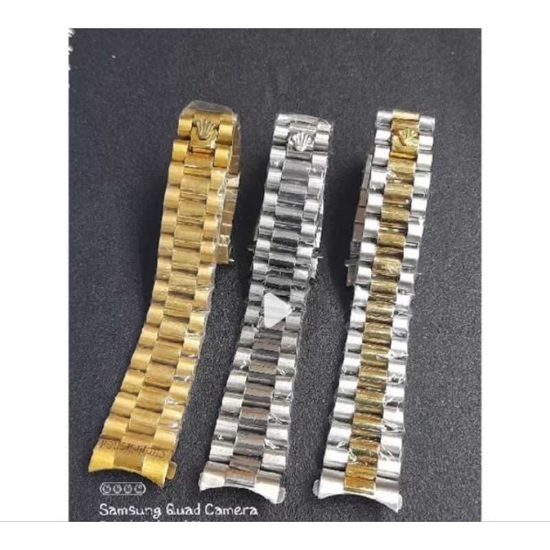 TALI JAM TANGAN PRIA/WANITA, RANTAI STEINLIS STEEL , MERK ROLEX, STRAP KUALITAS SUPER, SOLID TEBAL A