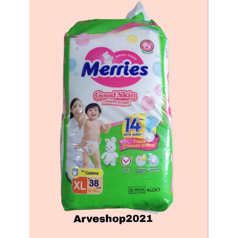 Pampers Merries pant xl 38 / Merries pampers popok celana xl 38