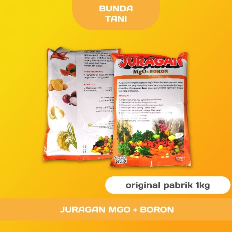 PUPUK JURAGAN BORON + MG0 ORIGINAL PABRIK 1KG