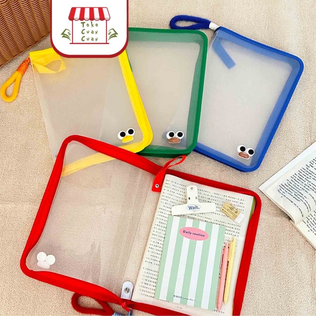 

TCC MAP PLASTIK BIRDIE A4 FILE HOLDER Map Tas Les Dokumen Sekolah ATK Tas Resleting Transparan