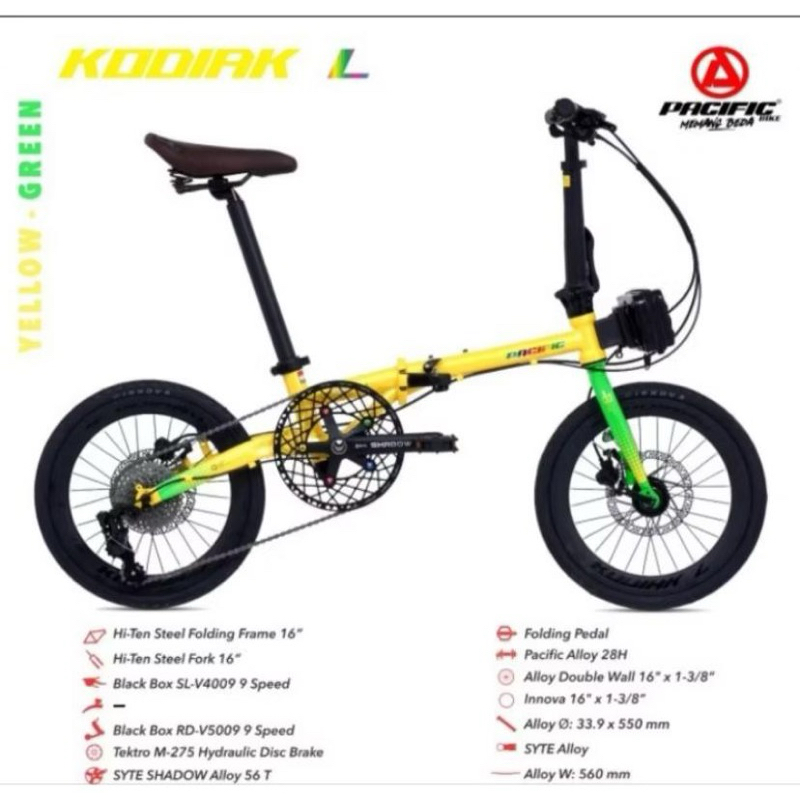Sepeda Lipat 16 Inch Pacific Folding Kodiak L