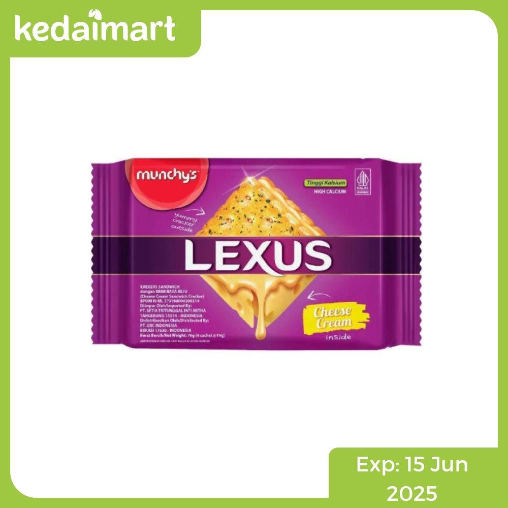 

Lexus Biskuit Cheese Cream 76 Gram