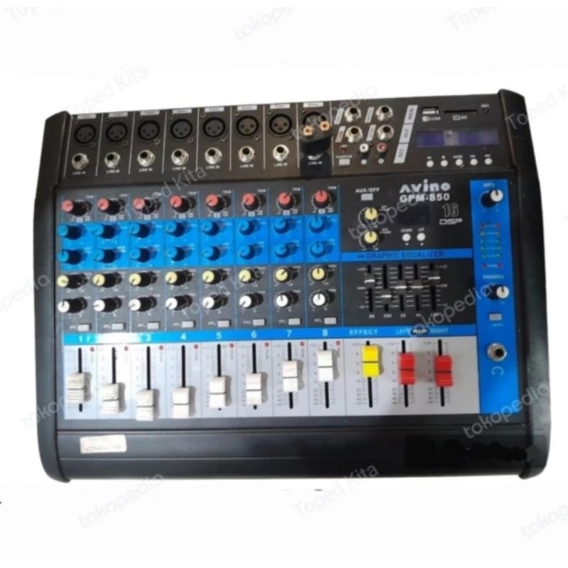 Mixer Avino GPM-850 USB | GPM850 audio power 8 channel
