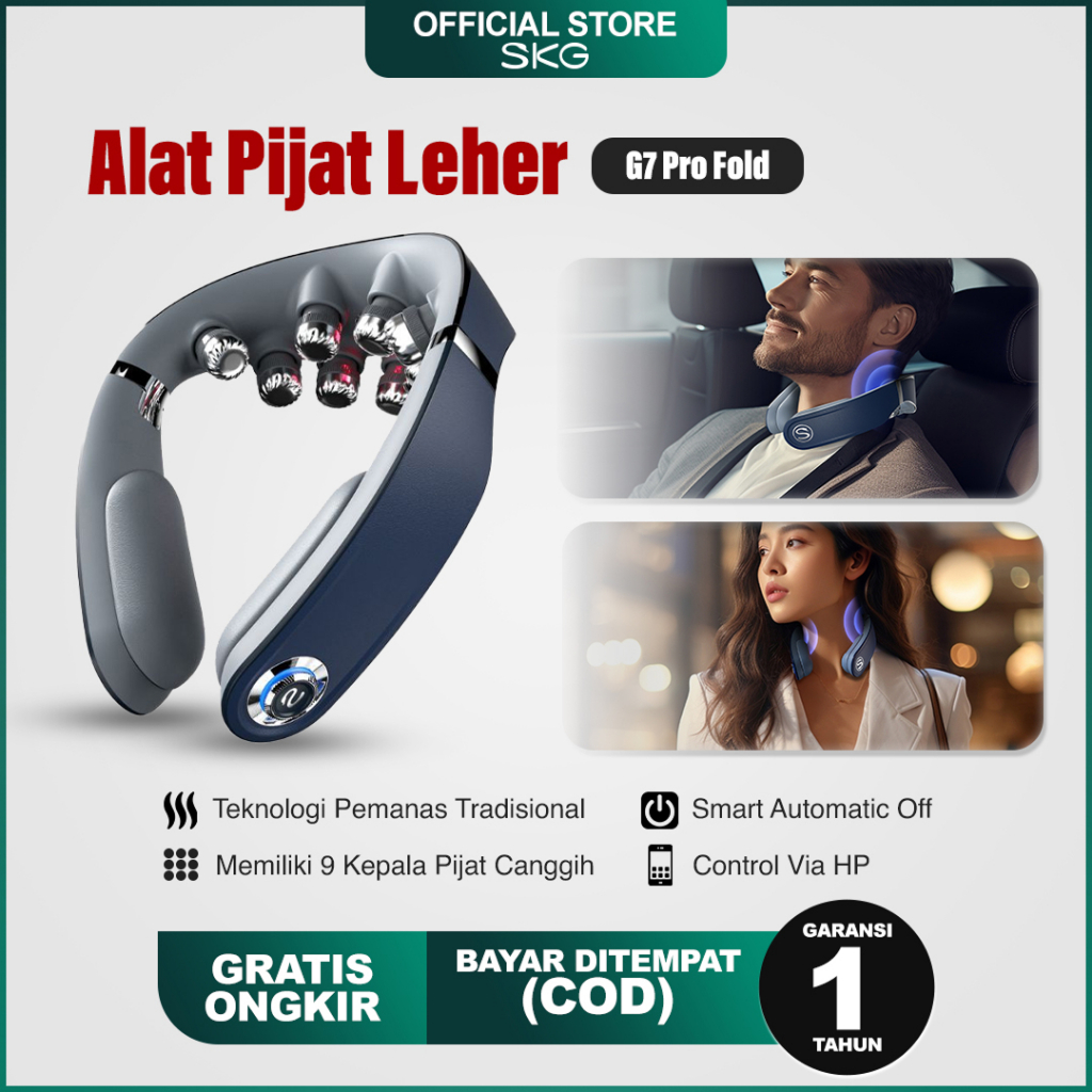 SKG G7 PRO FOLD Neck Massager Alat Pijat Elektrik Bahu Pundak Leher Neck Massager