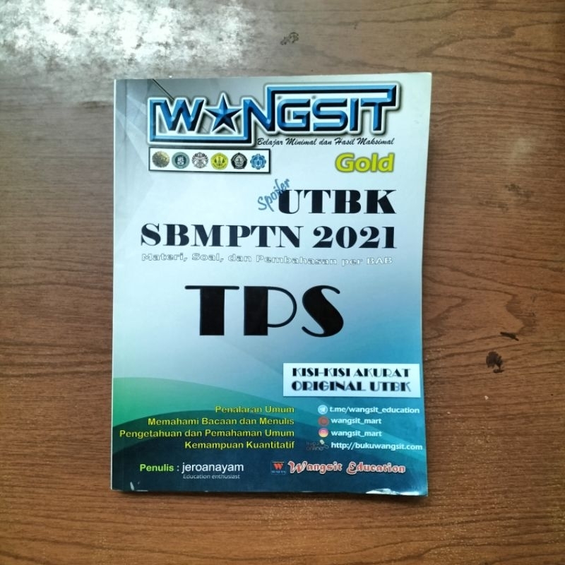 [BEKAS] WANGSIT GOLD UTBK SBMPTN 2021 TPS