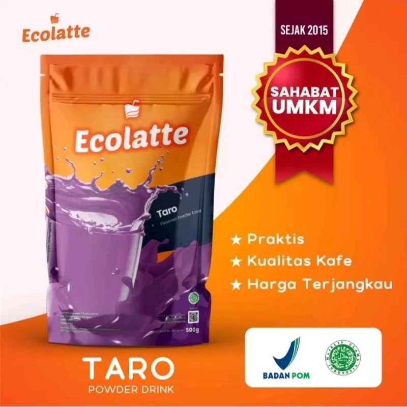 

Ecolatte Taro Powder Drink BPOM HALAL