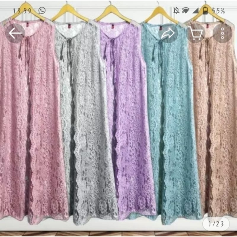 Outer brukat cardigan etnik kondangan premium jumbo panjang kekinian tanpa lengan bunga timbul