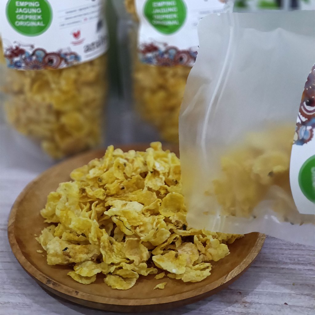 

ARALUS - keripik jagung geprek original - ada 2 varian rasa - cemilan / makanan / snack dari jagung