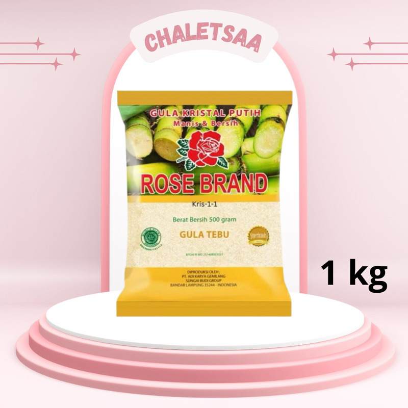 

Rose Brand Gula Kristal Putih Tebu 1kg