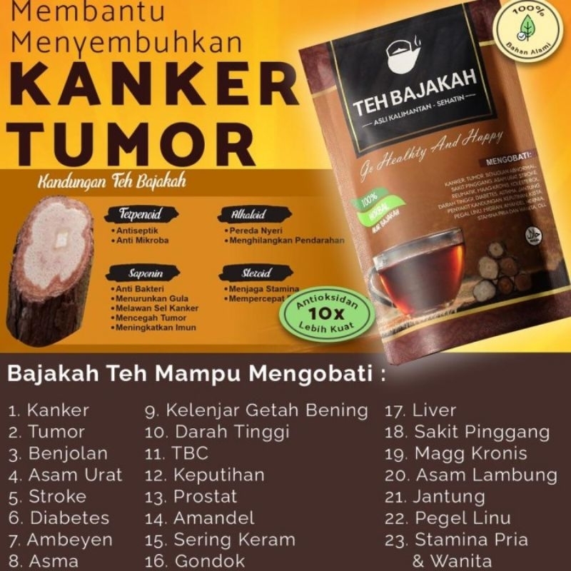 

teh akar bajakah sehatin, isi 20 kantung teh. teh herbal.