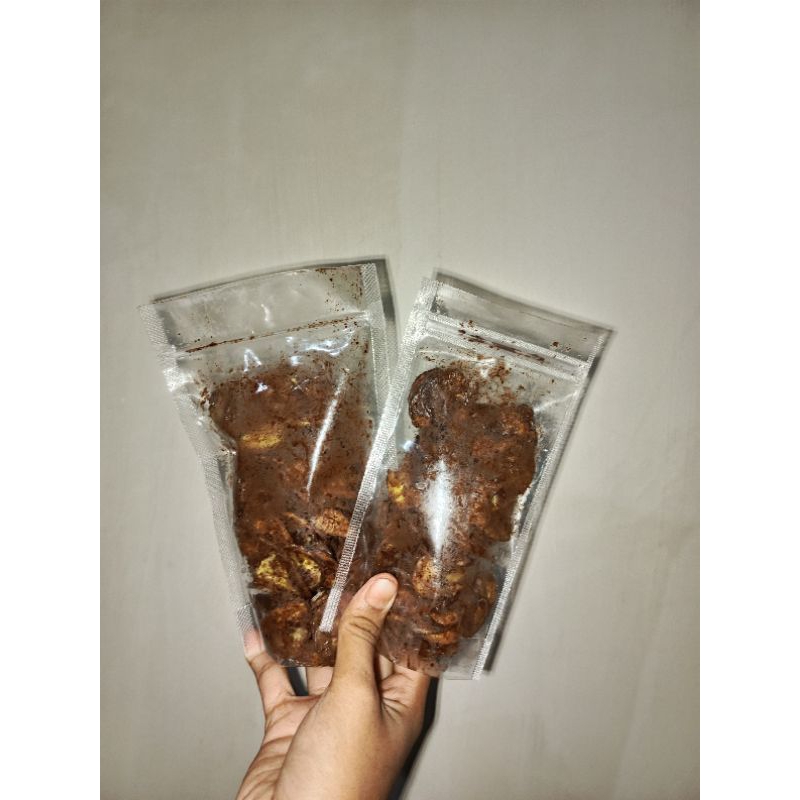 

Keripik pisang lumer rasa coklat