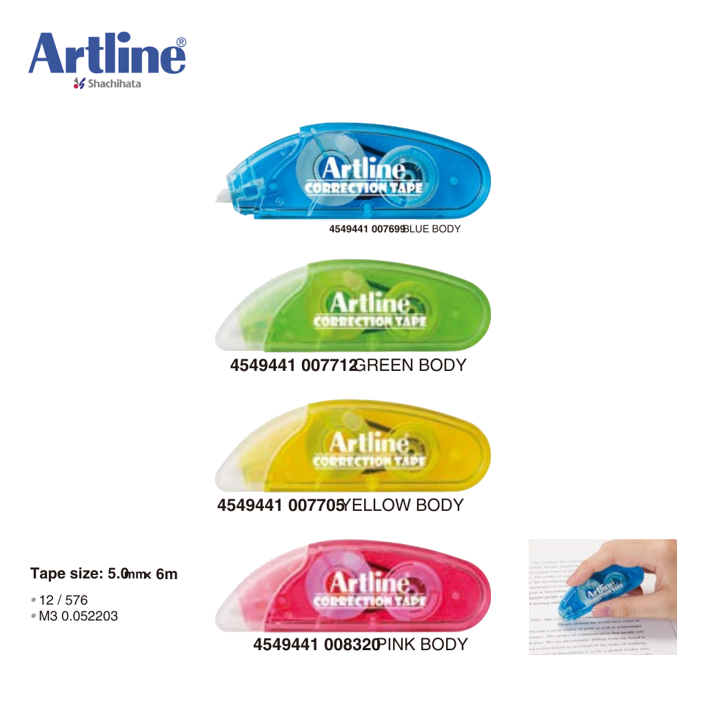 

Correction Tape Pita Koreksi Artline 5mmx6m ESYT-B5M6