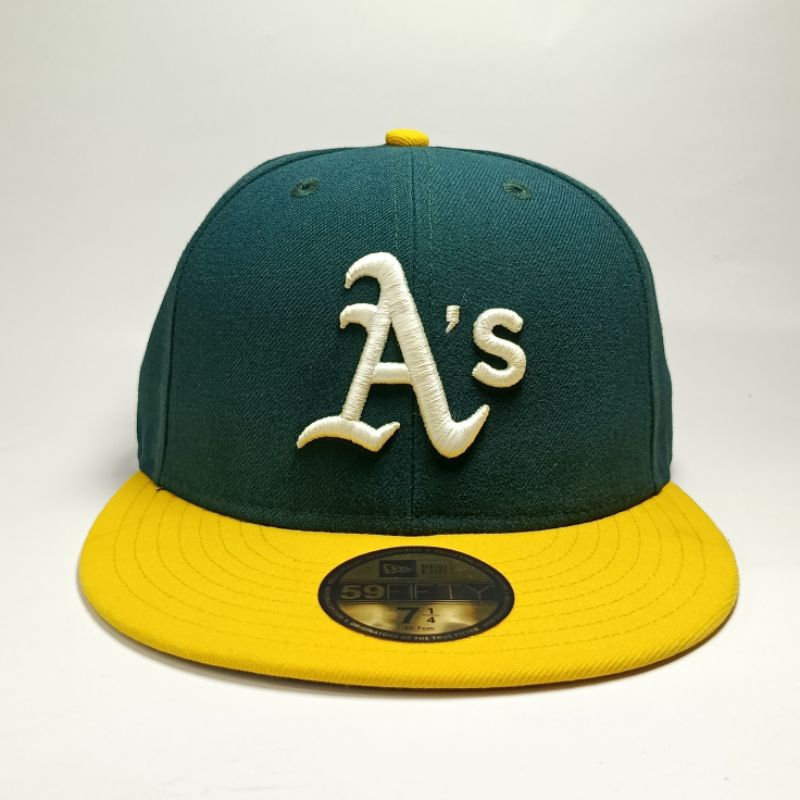 7 1/4 TOPI NEW ERA MLB 59FIFTY AS HIJAU KUNING