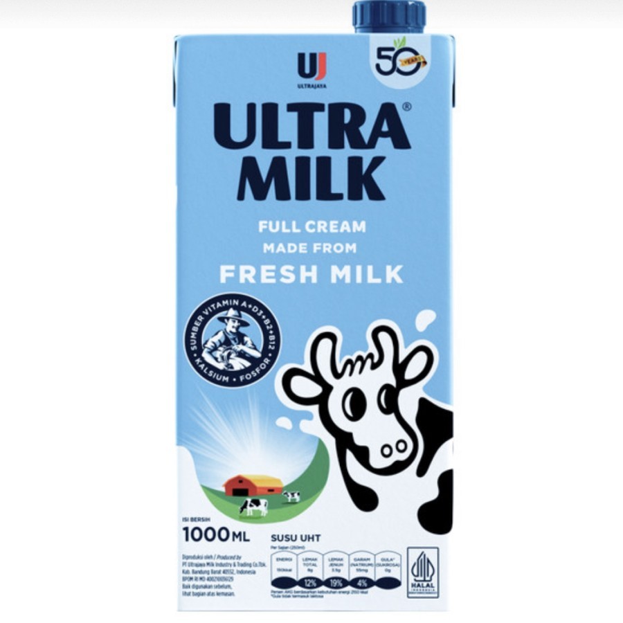 

Susu UHT Ultra Milk Full Cream [1 Liter]