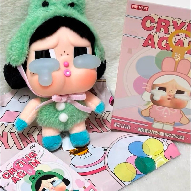 ADA SECRET Blonde  POP MART CBB CRYBABY Crying Again Series Vinyl Face Plush Selected Pink Alice