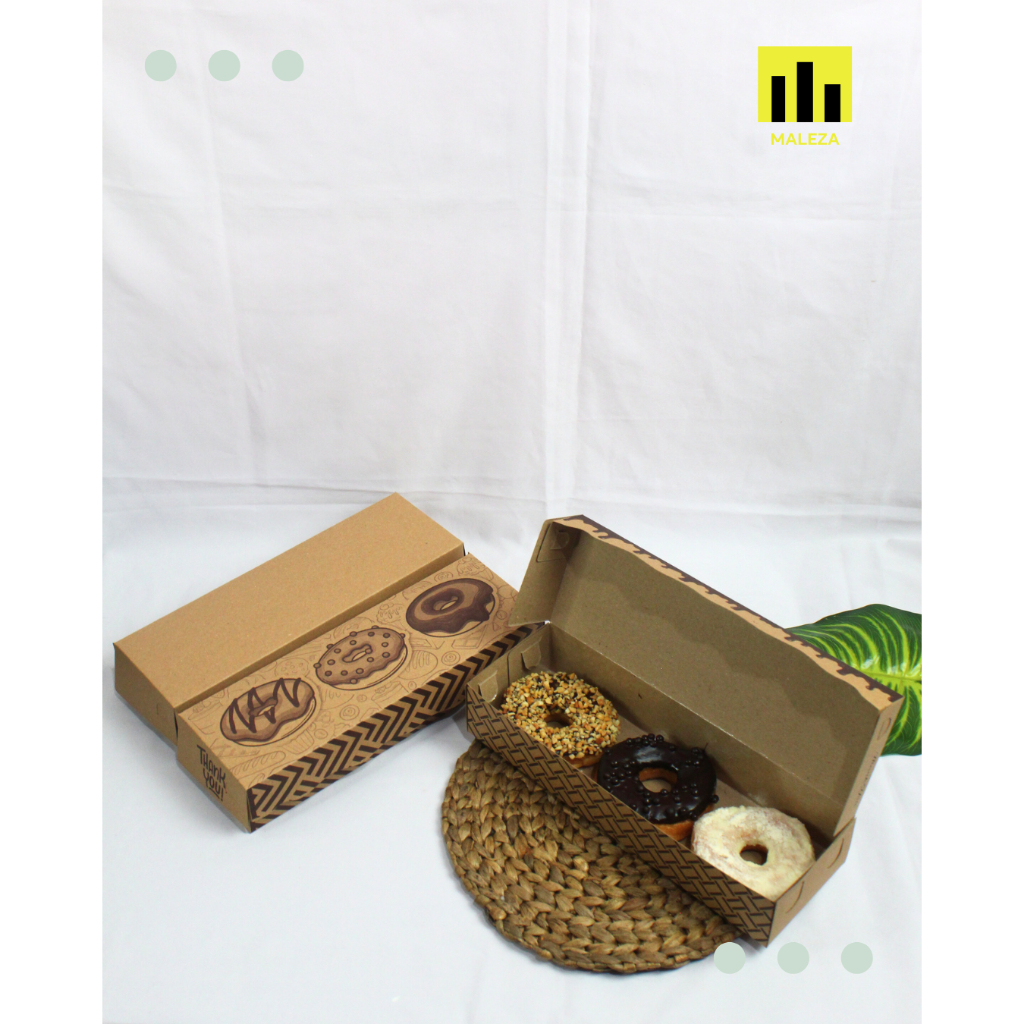 

RB Box Donat Isi 3/Kotak Donat/ Dus Donat Motif Isi 25Pcs