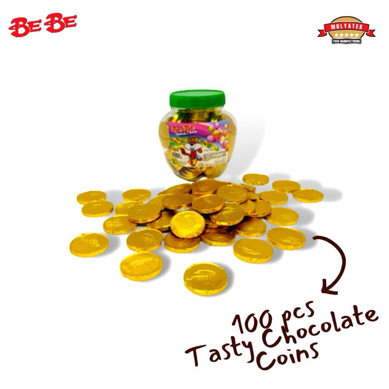 

Cokelat Koin Emas bebe Coklat chocolate Coin isi kurang lebih 100 Food Snack Camilan