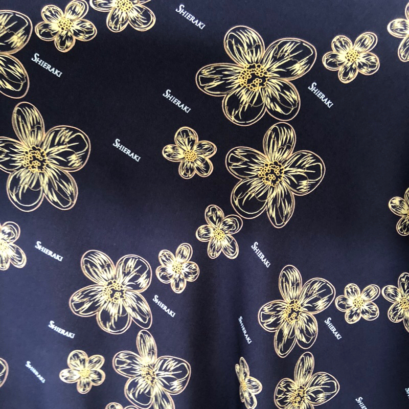 Kain wollycrepe motif bunga - kain zahra crepe - kain zahra crepe impor
