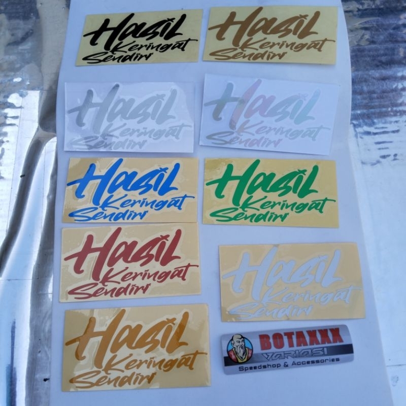 

STICKER HASI KERINGAT SENDIRI CUTTING