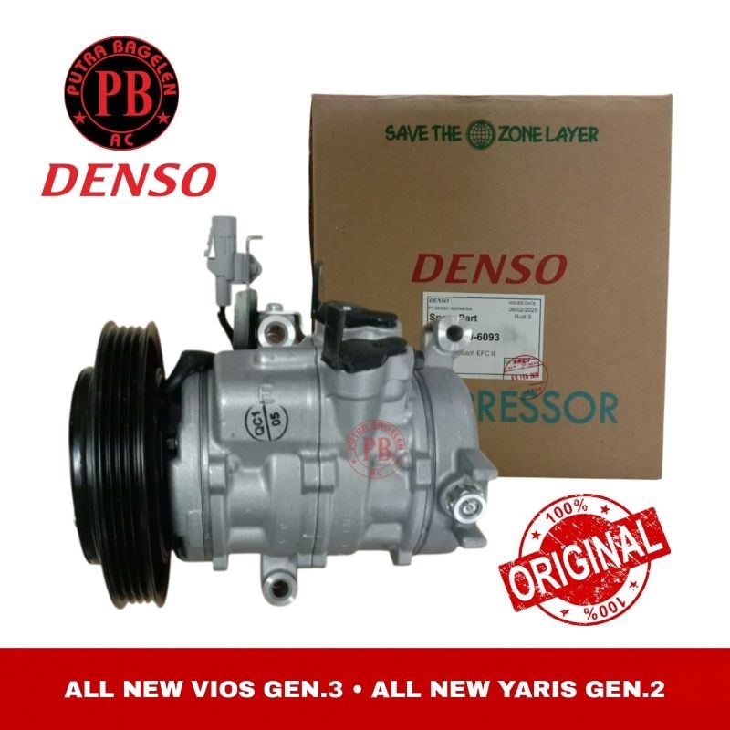 kompresor compresor ac mobil original denso assy TOYOTA   VIOS ALL NEW GEN 3 TOYOTA YARIS NEW GEN 2