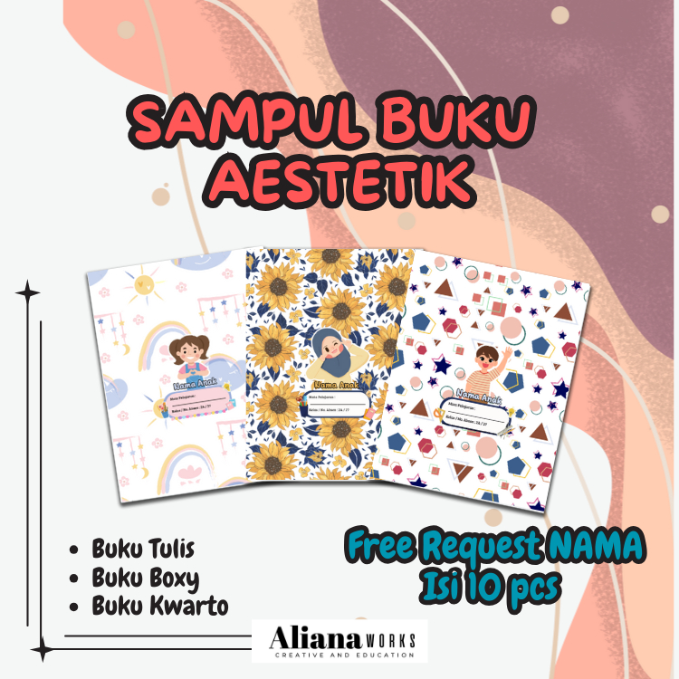 

TERMURAH | SAMPUL BUKU KARAKTER 10 PCS AESTETIK GLOSSY CUSTOM NAMA DAN SEKOLAH | FREE REQUEST KARAKTER | BUKU TULIS/KWARTO/BOXY