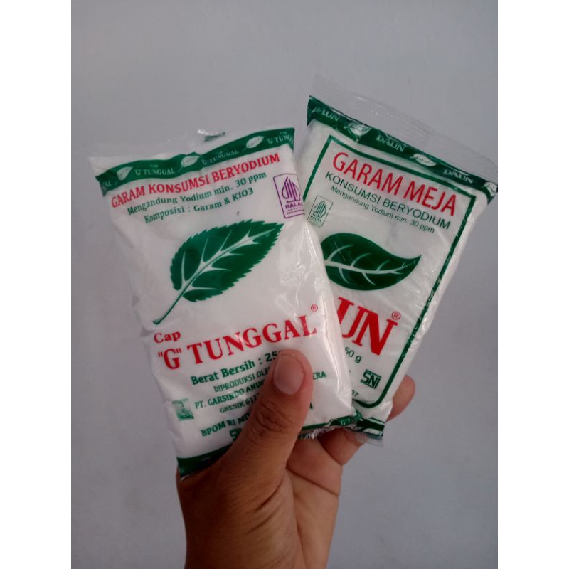 

(GARAM dapur) GARAM MEJA cap GTUNGGAL 250 GRAM / garam dapur