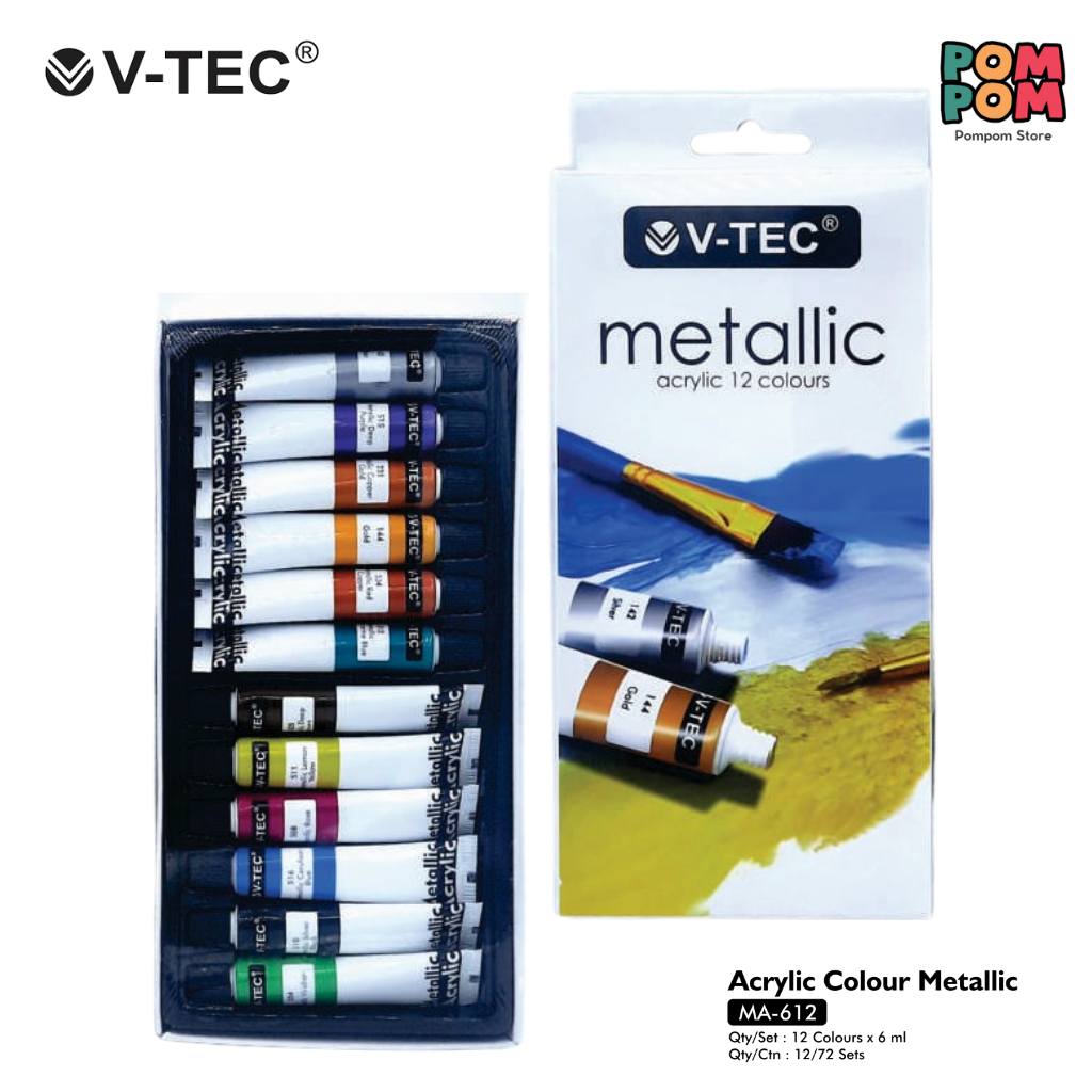 

Metallic Cat Acrylic 12 Colours V-Tec MA-612