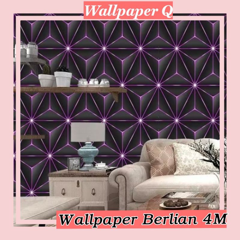Wallpaper Berlian Abstrak Wallpaper Stiker Hiasan Dinding 3D Wallpaper Ruang Tamu Kamar Tidur Teras 