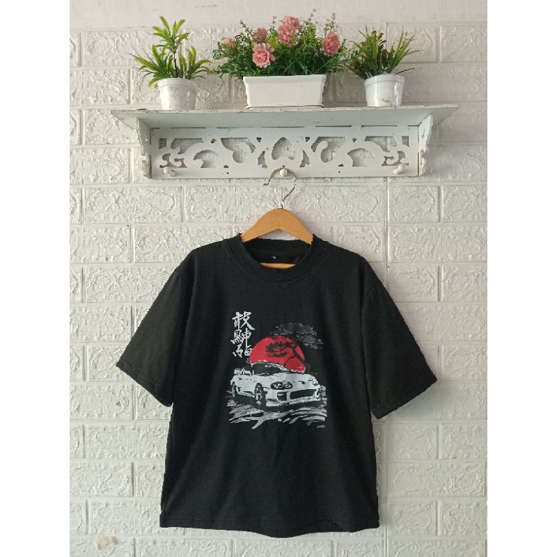Kaos anak desain mobil sablon dtf