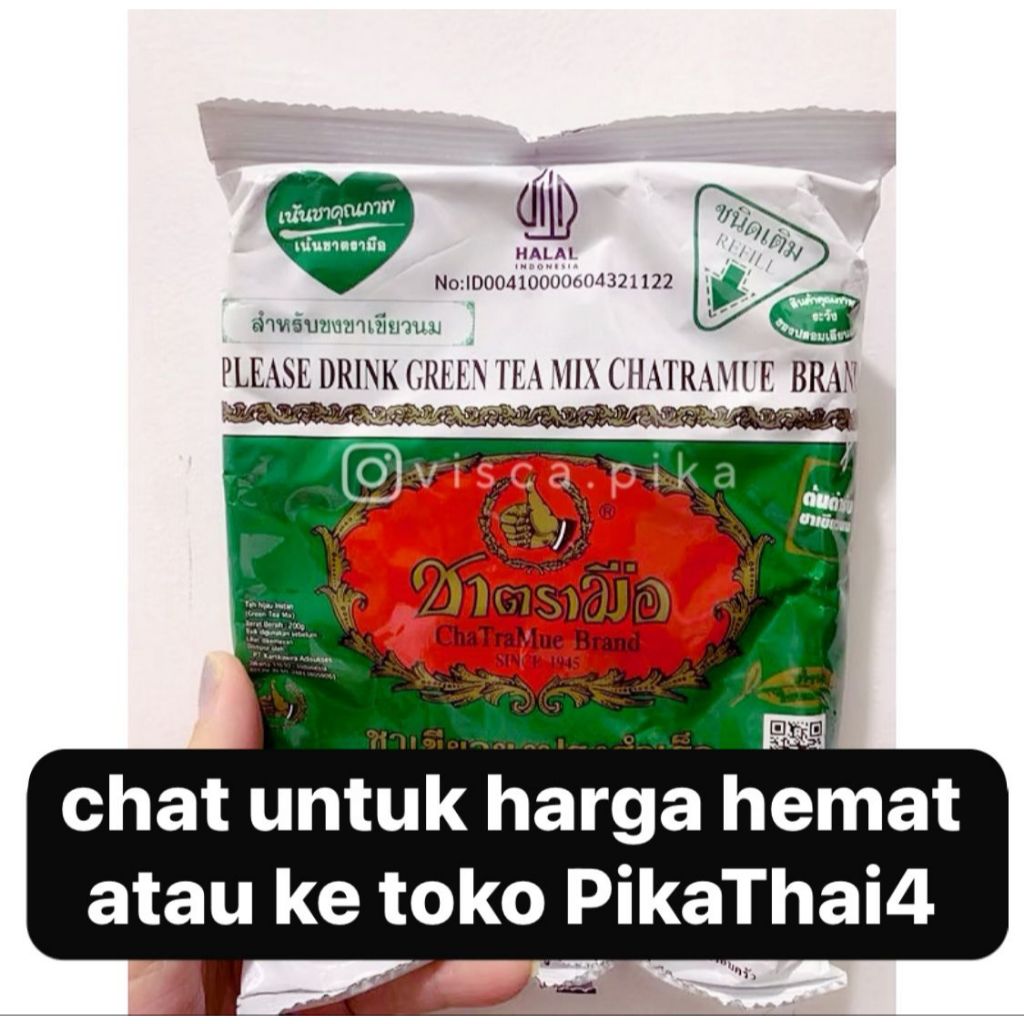 

Chatramue Green Thai Tea Original Thailand 200 Gram (BPOM)