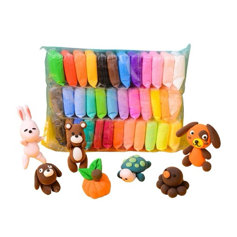 Mainan anak Polymer Clay slime / magic polimer 12 warna / pack