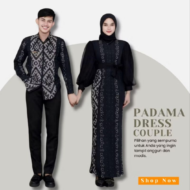 Couple Dress Padma Wanita Tenun Hitam Lamaran