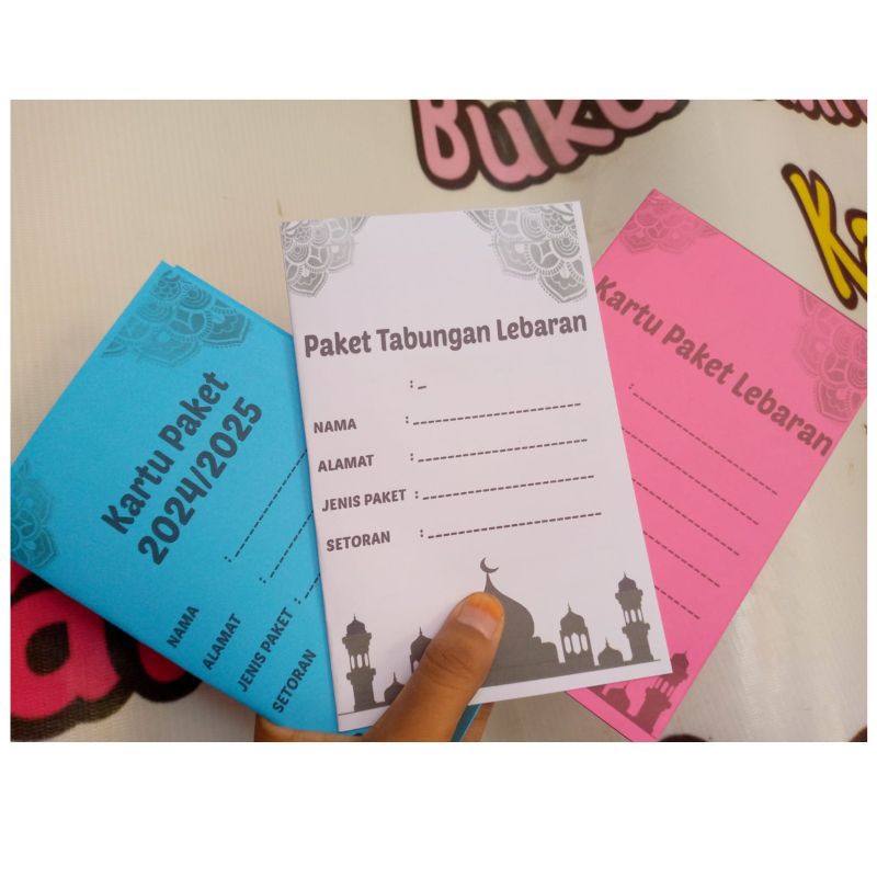 

Kartu Paket Lebaran isi 10 pcs nama bebas custom