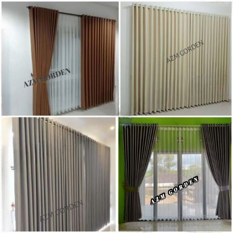 gorden blackout lebar 200 x tinggi 250 tinggi 300 ( 12 gelombang)