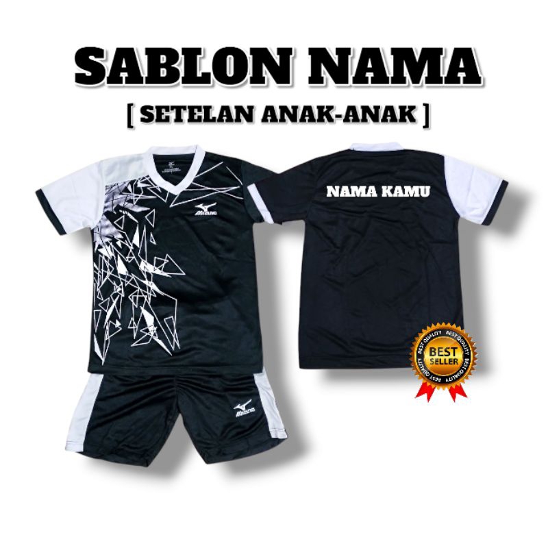 ( FREE SABLON ) Baju bola anak Sablon Jersey Baju futsal Kaos Olahraga Baju Volly Baju Badminton.