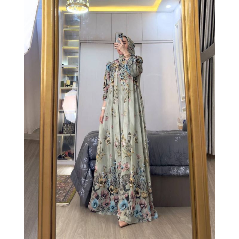 GAMIS RAYON VISCOSE FREE HIJAB - GAMIS FREE HIJAB BY MKS COLLECTION