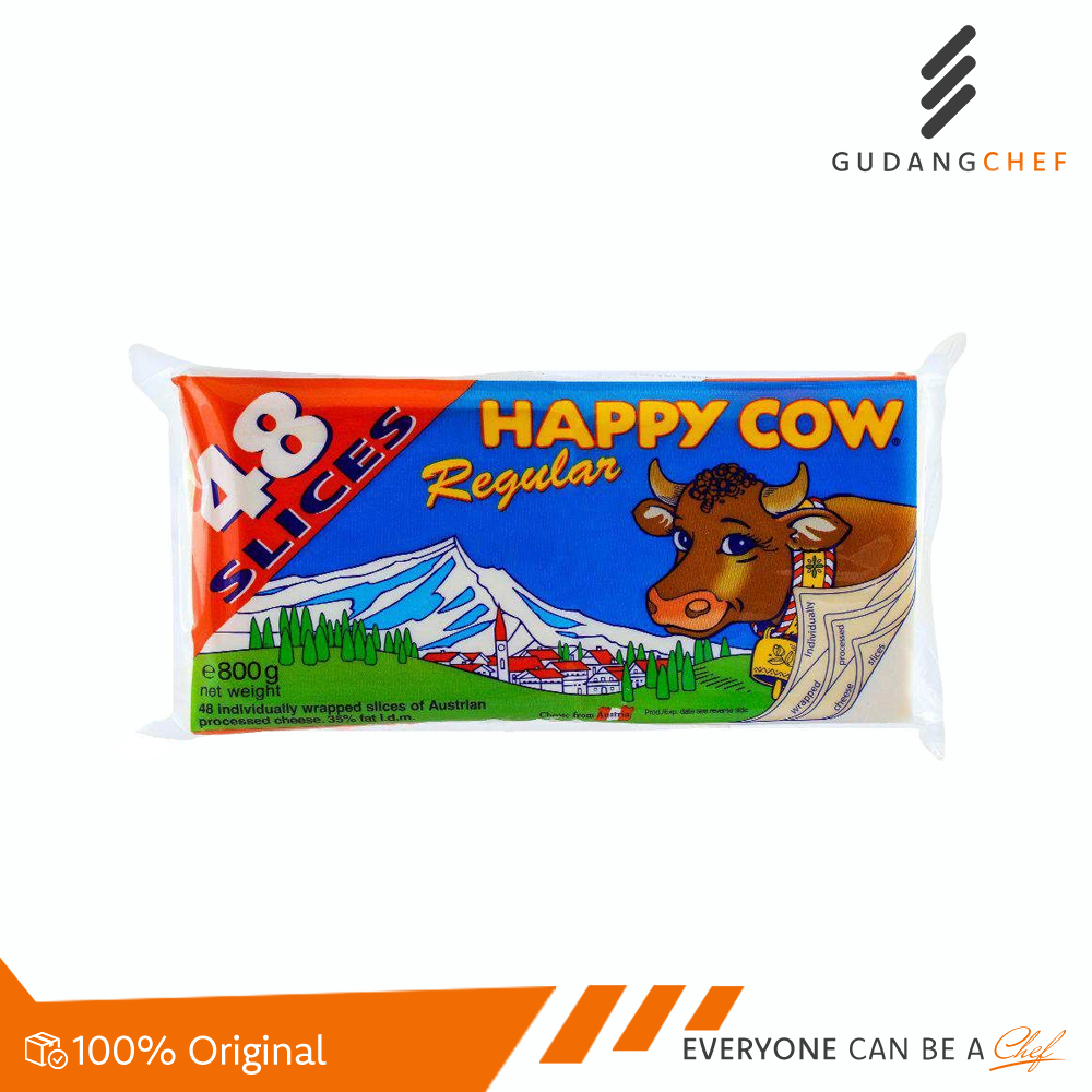 

Happy Cow Regular Cheese Slice 48 lembar - Keju Slice Isi Banyak, Creamy & Lezat