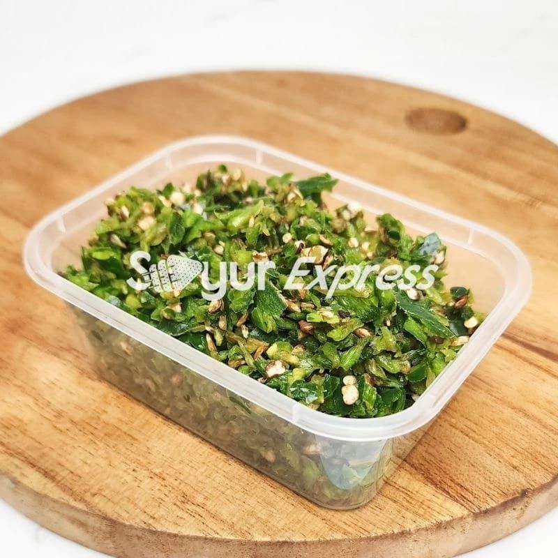 

KIRIM INSTAN Cabe Keriting Hijau Giling Kasar Fresh