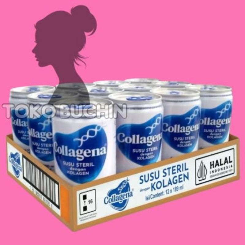 

1 Karton 1 Dus Susu Collagena Susu Kaleng steril dengan Kolagen (12pcs) Susu Steril Collagena