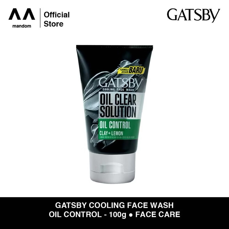 GATSBY COOLING FACE WASH OIL CONTROL CLAY+LEMON 100g