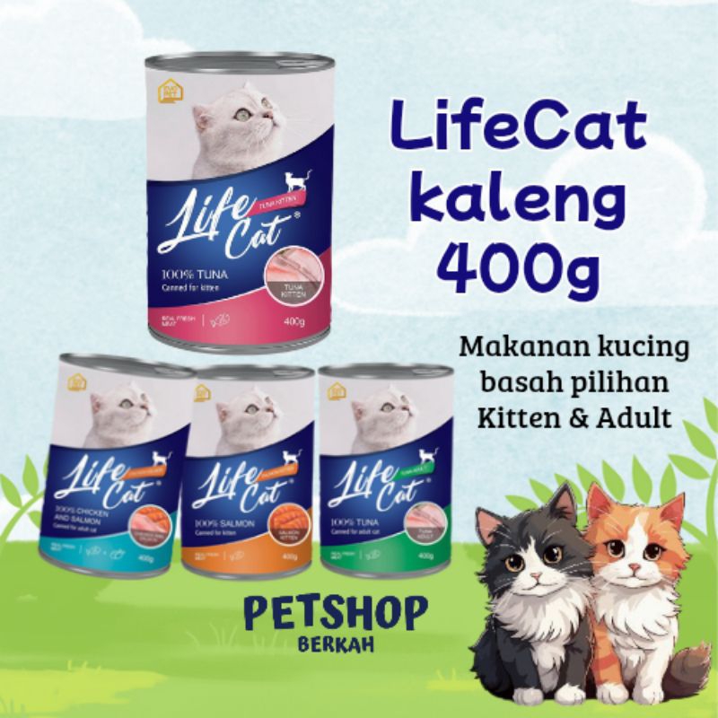 LIFE CAT 400gr Kaleng - Makanan Kucing Life Cat Kaleng