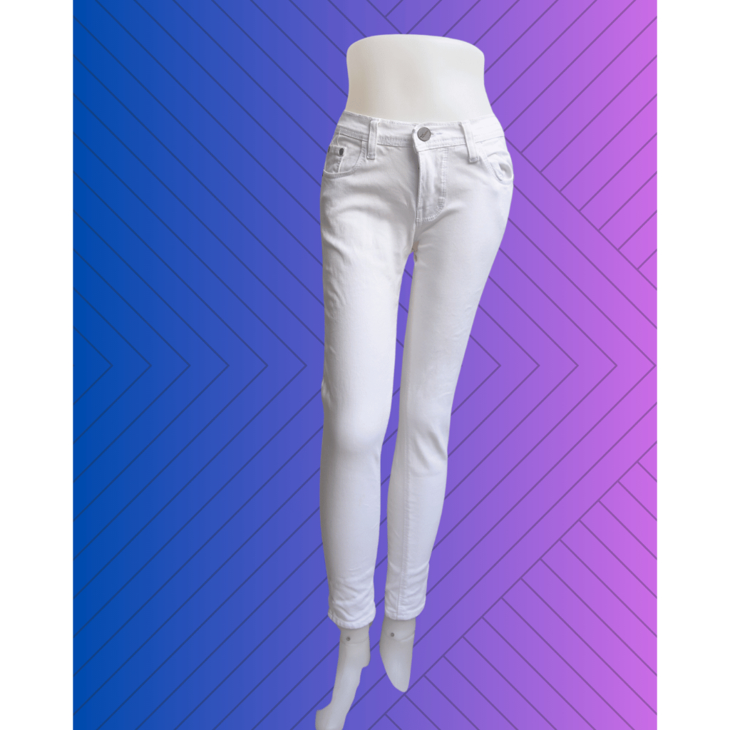 L&Y white long jeans