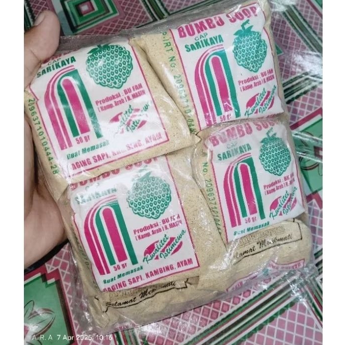 

Bumbu Sop bubuk/instan khas banjar . 1pack isi 10bks