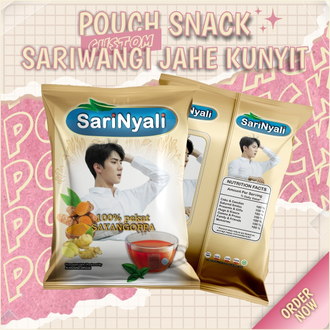 

Snack Pouch Jumbo Custom Sariwangi Jahe Kunyit