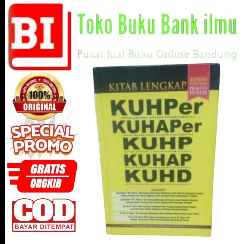 Buku Kitab Lengkap KUHPER, KUHAPER, KUHP KUHAP, KUHD Terlaris Berkualitas dan Terjangkau