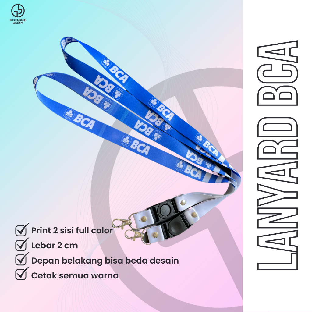 LANYARD TALI ID CARD BANK BCA (BIRU)