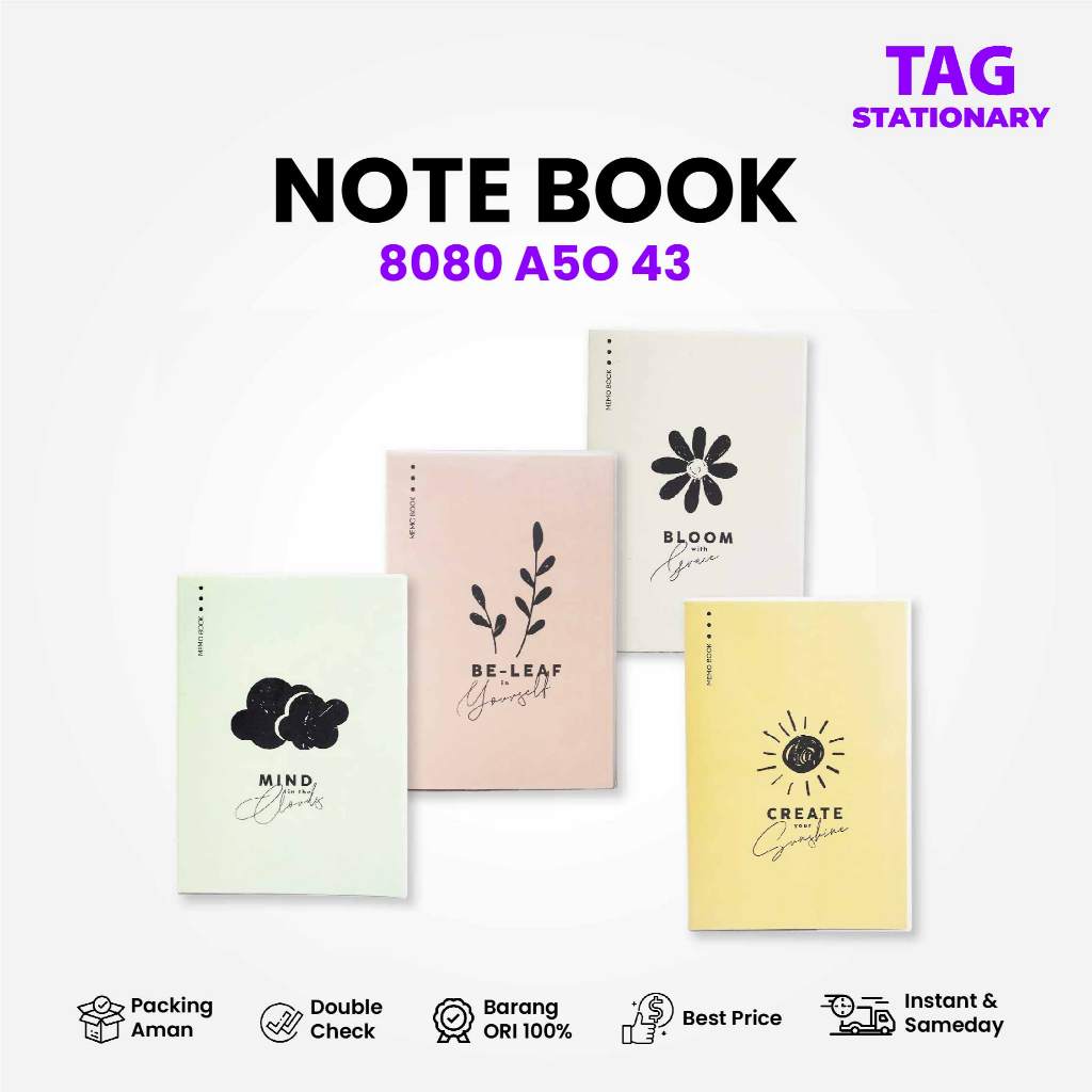 

GREEBEL Buku Tulis / Note Book 8080 A5O 43 / Buku Tulis Lucu Timur Agung Grosir