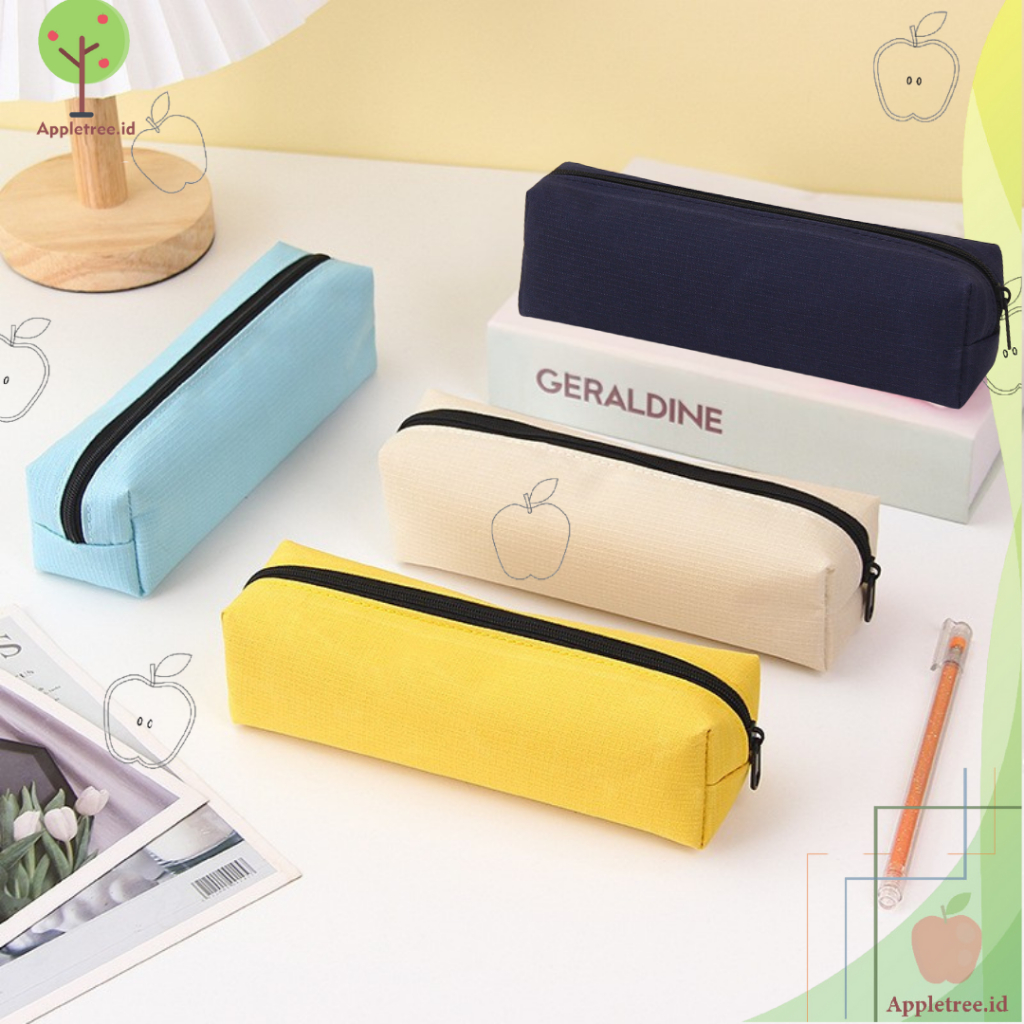 

COD BIG PROMO - Appletree Tempat Pensil Polos Aesthetic Kain Korea Muat Banyak/Kotak Pensil Sekolah Anak Motif Polos